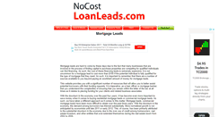 Desktop Screenshot of nocostloanleads.com